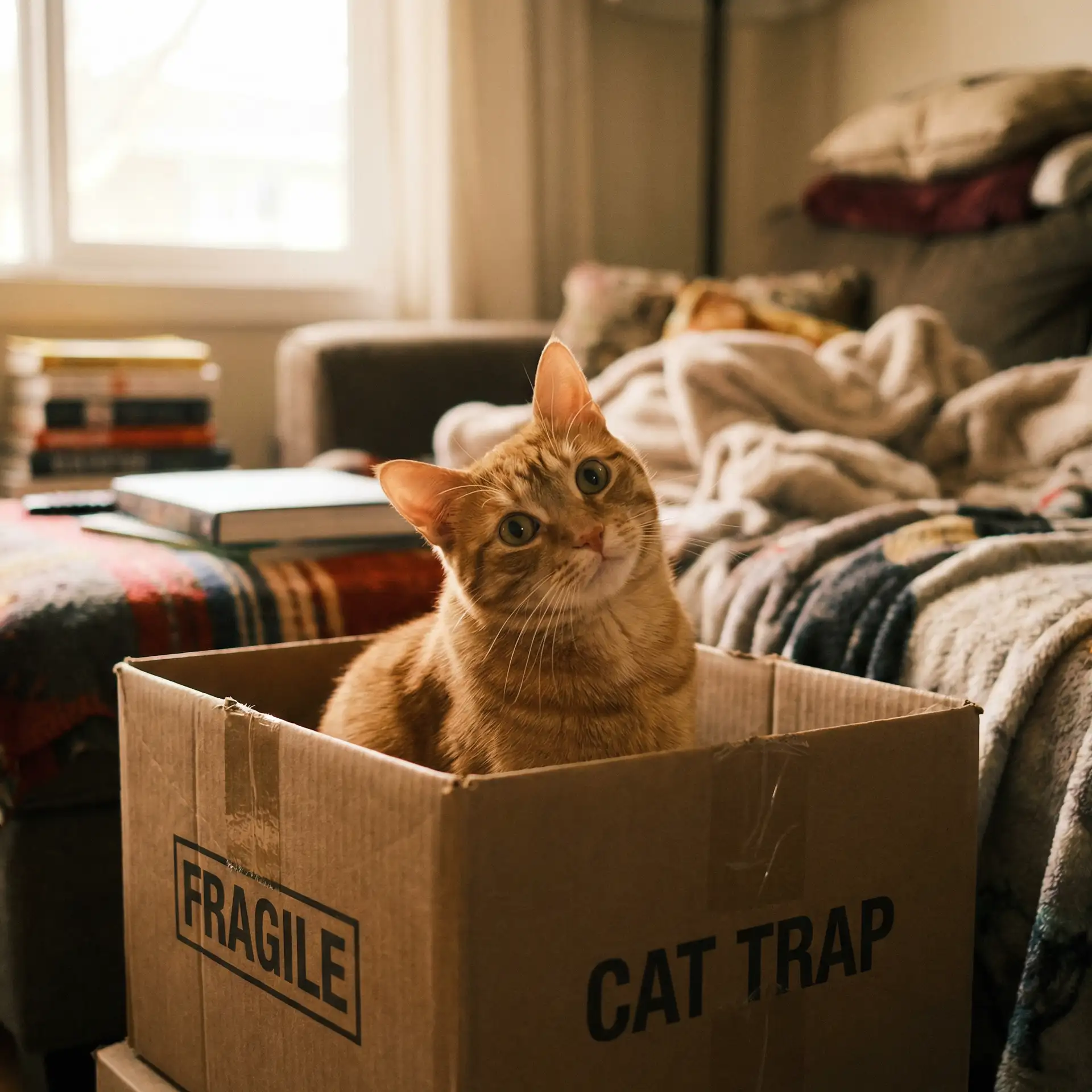 橘猫躲在纸箱里 - 87电影网电在线观看